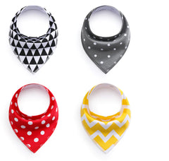 4-Pack Double Layer Fleece Baby Bibs