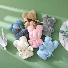 Cute Bear Shaped Washcloth - Super Soft Hand Towel