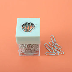 Lidemei Creative Transparent Square Macaron Paper Clip Bucket