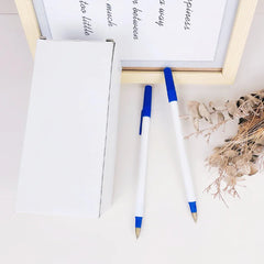Minimalist White Solid Ballpoint Pen