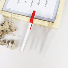 Minimalist White Solid Ballpoint Pen