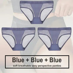 Women's Seamless Polyester Panty Set - 3 Pieces