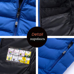 Men's Winter Casual Hooded Parka Jacket with Detachable Hat