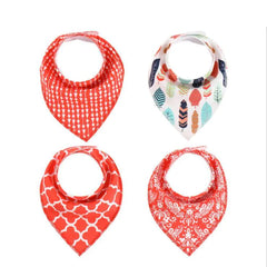4pcs Lot Baby Bibs Cotton Bandana