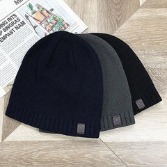 Warm Thickened Knitted Men's Hat for Autumn and Winter