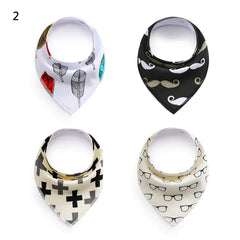 4-Pack Double Layer Fleece Baby Bibs
