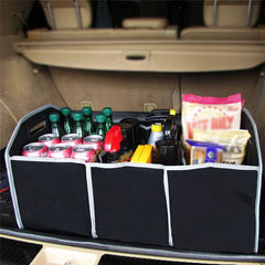 Extra Large Car Trunk Storage Box with 3 Compartments