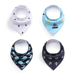 4-Pack Double Layer Fleece Baby Bibs