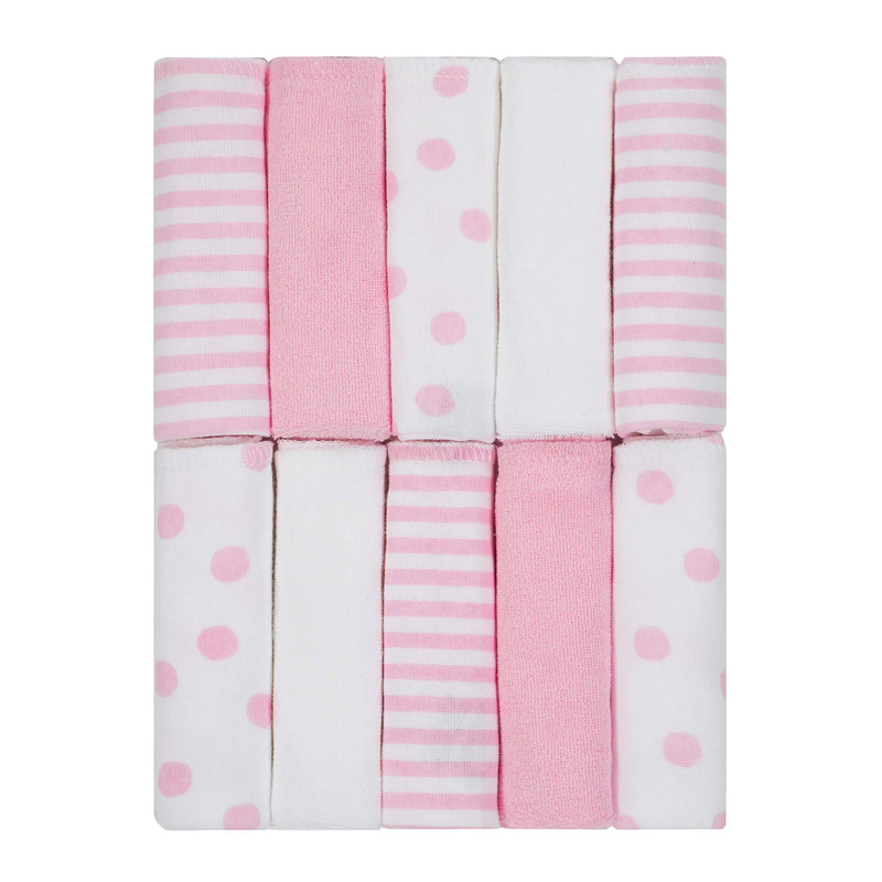 Just Born Girls Newborn Infant Baby Washcloths