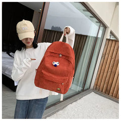 Corduroy Backpack for High School Students