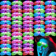 SHQDD 60Pack LED Glasses 5 Colors Light Up