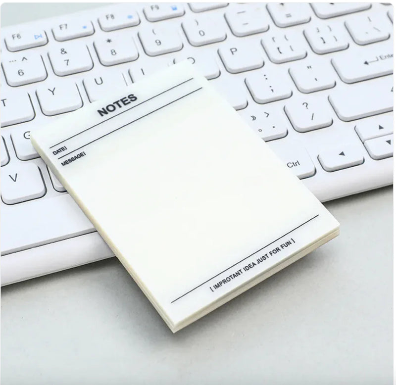 Transparent Writable Sticky Notes