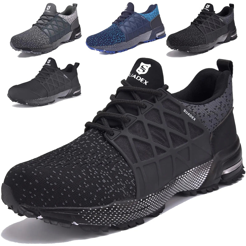 SUADEX Indestructible Steel Toe Shoes Men Women Lightweight Work Shoes