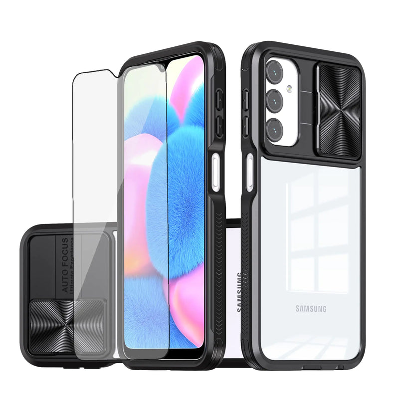 Phone Case for Samsung Galaxy A25 5G with Tempered Glass Screen Protector Cover