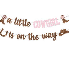 Cowgirl Baby Shower Decoration A Little Cowgirl is On The Way Banner