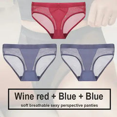 Women's Seamless Polyester Panty Set - 3 Pieces