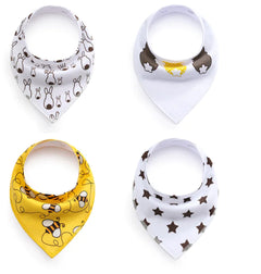 4-Pack Double Layer Fleece Baby Bibs