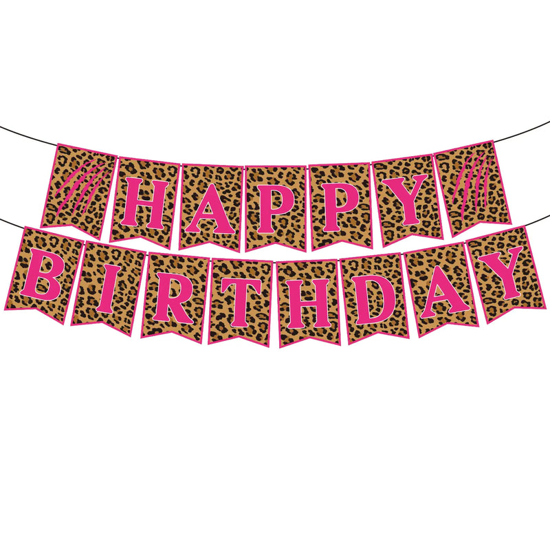 PANRRPERS Happy Birthday Banner Animal Print