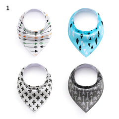 4-Pack Double Layer Fleece Baby Bibs