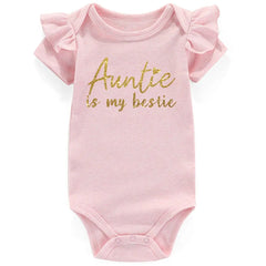 Auntie Is My Bestie funny gifts for newborn girls baby clothes