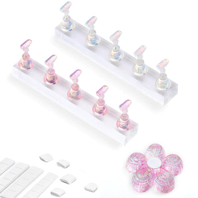 2 Set Nail Stands Nail Holder for Painting Nails