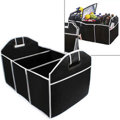 Extra Large Car Trunk Storage Box with 3 Compartments