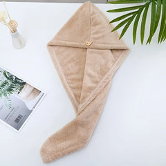 Quick Dry Coral Fleece Hair Dryer Cap and Towel