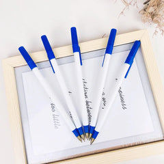 Minimalist White Solid Ballpoint Pen
