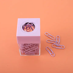 Lidemei Creative Transparent Square Macaron Paper Clip Bucket