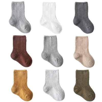 Adeimoo Newborn Cotton Socks Unisex Baby Solid color