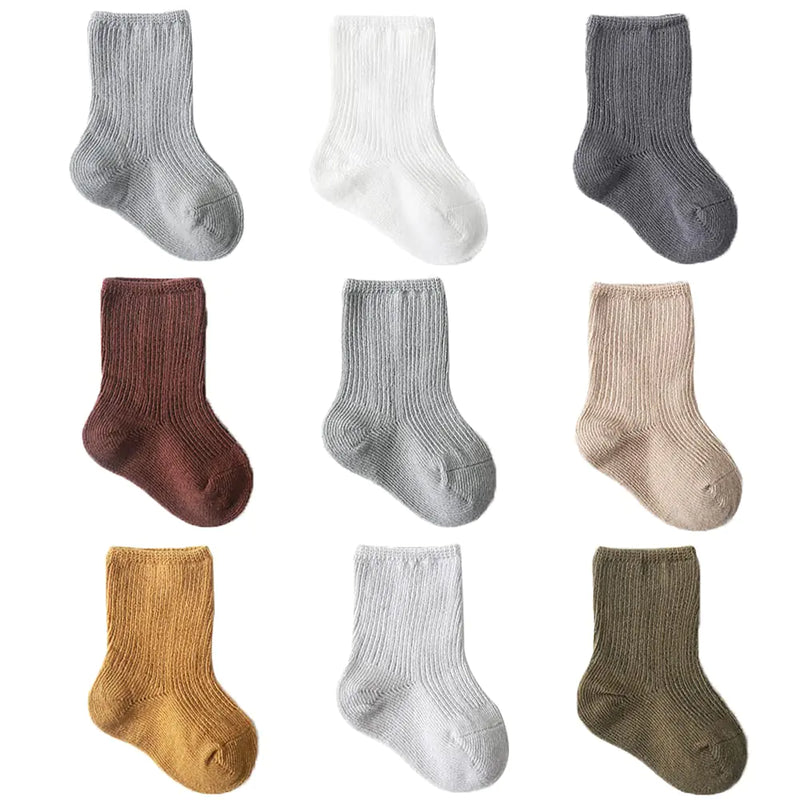 Adeimoo Newborn Cotton Socks Unisex Baby Solid color