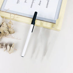 Minimalist White Solid Ballpoint Pen