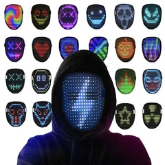 COKOTEE Led Mask Light up Mask with Gesture Sensing Face