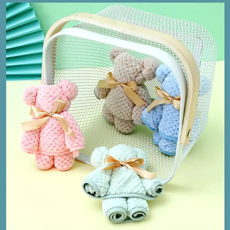 Fleece Bear Washcloths