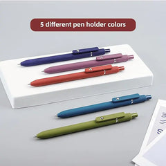 Gel Pens, 5 Pcs 0.5mm Black Ink Pens Fine Point