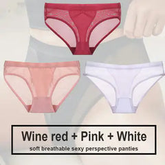 Women's Seamless Polyester Panty Set - 3 Pieces