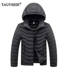 Men's Winter Casual Hooded Parka Jacket with Detachable Hat