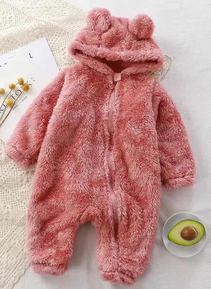 Baby Plush Winter One-Piece Romper