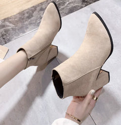 Black Martin Boots with Thick Heels