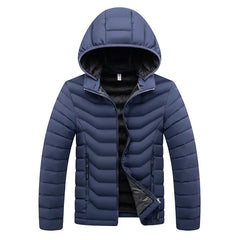 Men's Winter Casual Hooded Parka Jacket with Detachable Hat