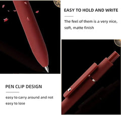 Gel Pens, 5 Pcs 0.5mm Black Ink Pens Fine Point
