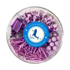 Stylish Macaron Color Office Supplies Set with Clips