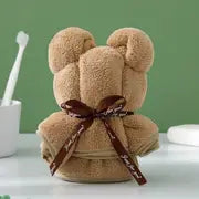 Cute Bear Shaped Washcloth - Super Soft Hand Towel