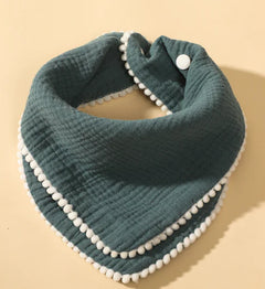 Cotton Gauze Baby Bibs with Lace for Newborns