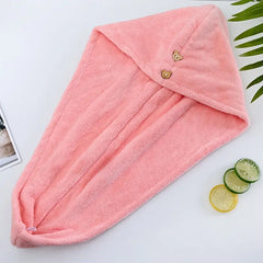 Quick Dry Coral Fleece Hair Dryer Cap and Towel