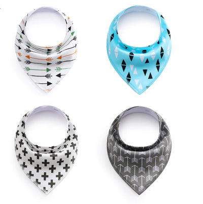 4-Pack Double Layer Fleece Baby Bibs