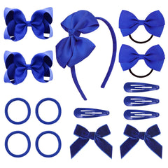 DEEKA Royal Blue 15 Pieces Hair Accessories Set