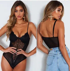 Lace Backless Lingerie Bodysuit for Women