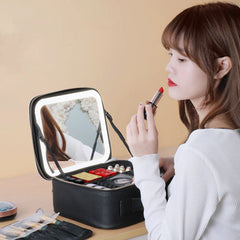Cosmetic Storage Bag with Mirror
