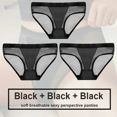 Women's Seamless Polyester Panty Set - 3 Pieces